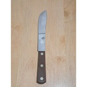 Cutco No. 32 Butcher Knife 8” Blade Full Brown Wood Handle